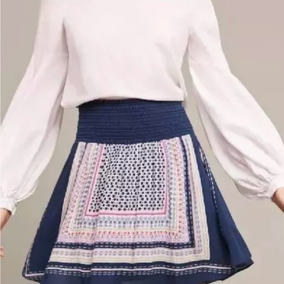 Holding Horses super soft rayon printed skirt with wide shirred elastic waist. - Picture 6 of 15